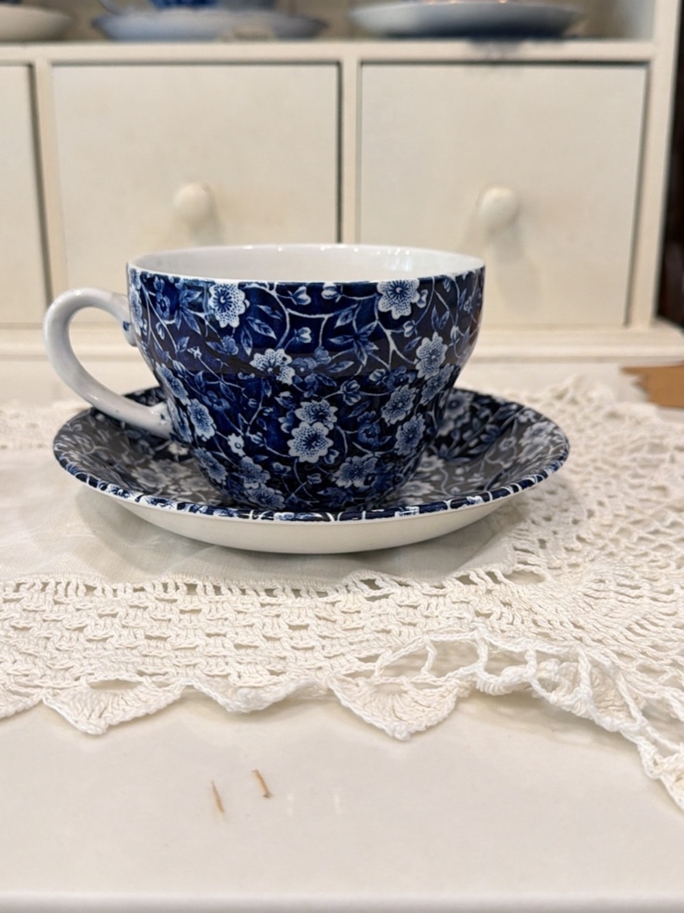 Burleigh Ironstone Tea Cup and Saucer Set